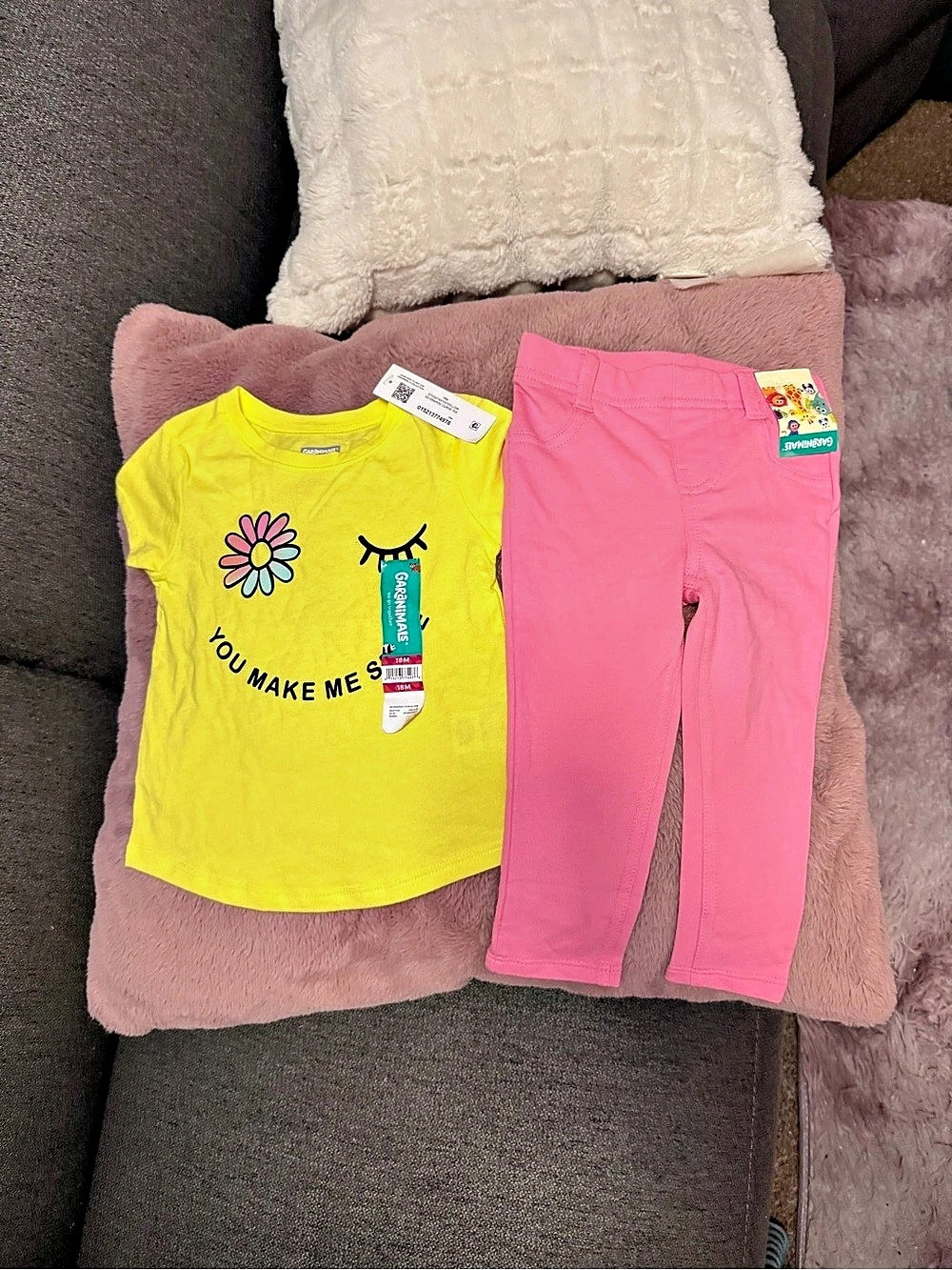 OshKosh B'gosh Girls 4T Yellow & Pink Matching Set NWT